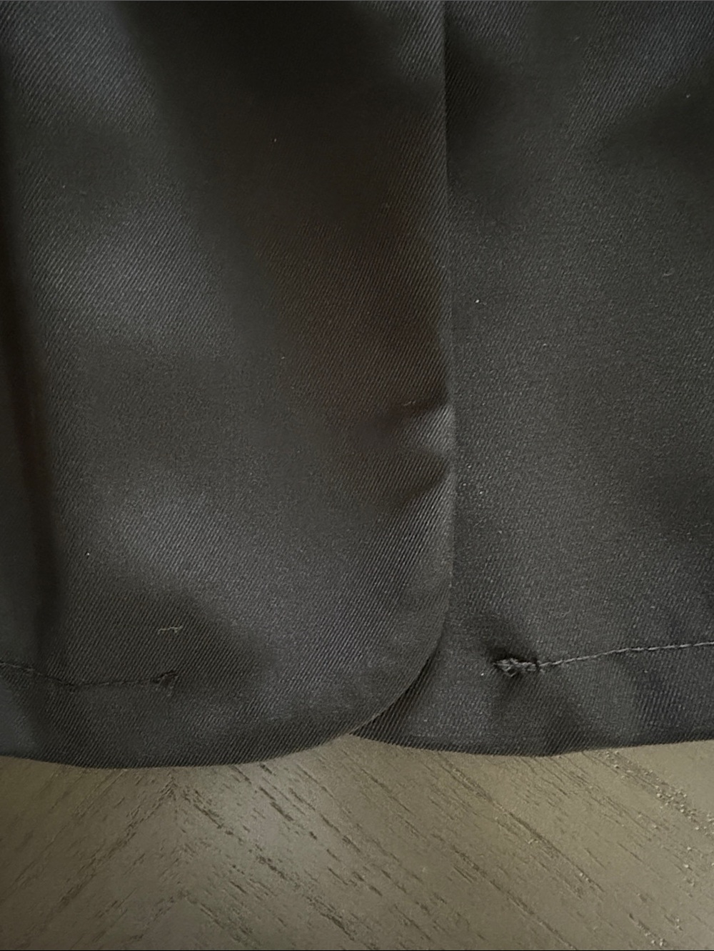 Black Double-Breasted Blazer with Plaid Cuff Trim - Picture 7 of 16